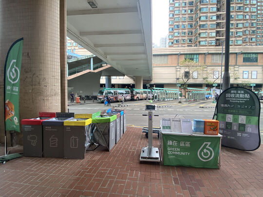 粉嶺聯和墟街市及熟食中心正門外行人路