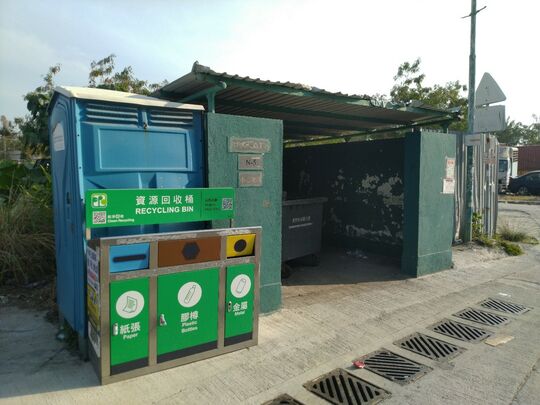 河上鄉舊村(洪聖廟對面)垃圾站 (N-5)，河上鄉舊村(洪聖廟對面)