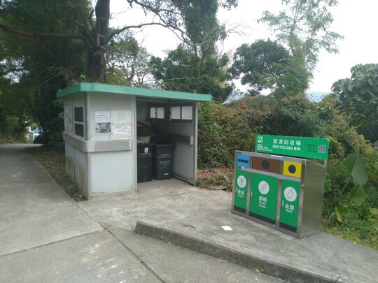 Fiberglass refuse collection point (SK-376) at Shan Liu Upper Road near lamp post No. V7879-6