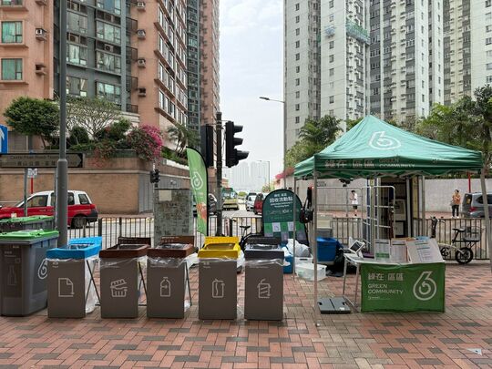 荃灣青山公路荃灣段麗城花園第一期二座對出行人路 (行人過路交通燈旁)